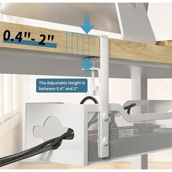 Under Desk Cable Management Tray Computer Cord Organizer for Offices and Homes - Picture 4 of 7